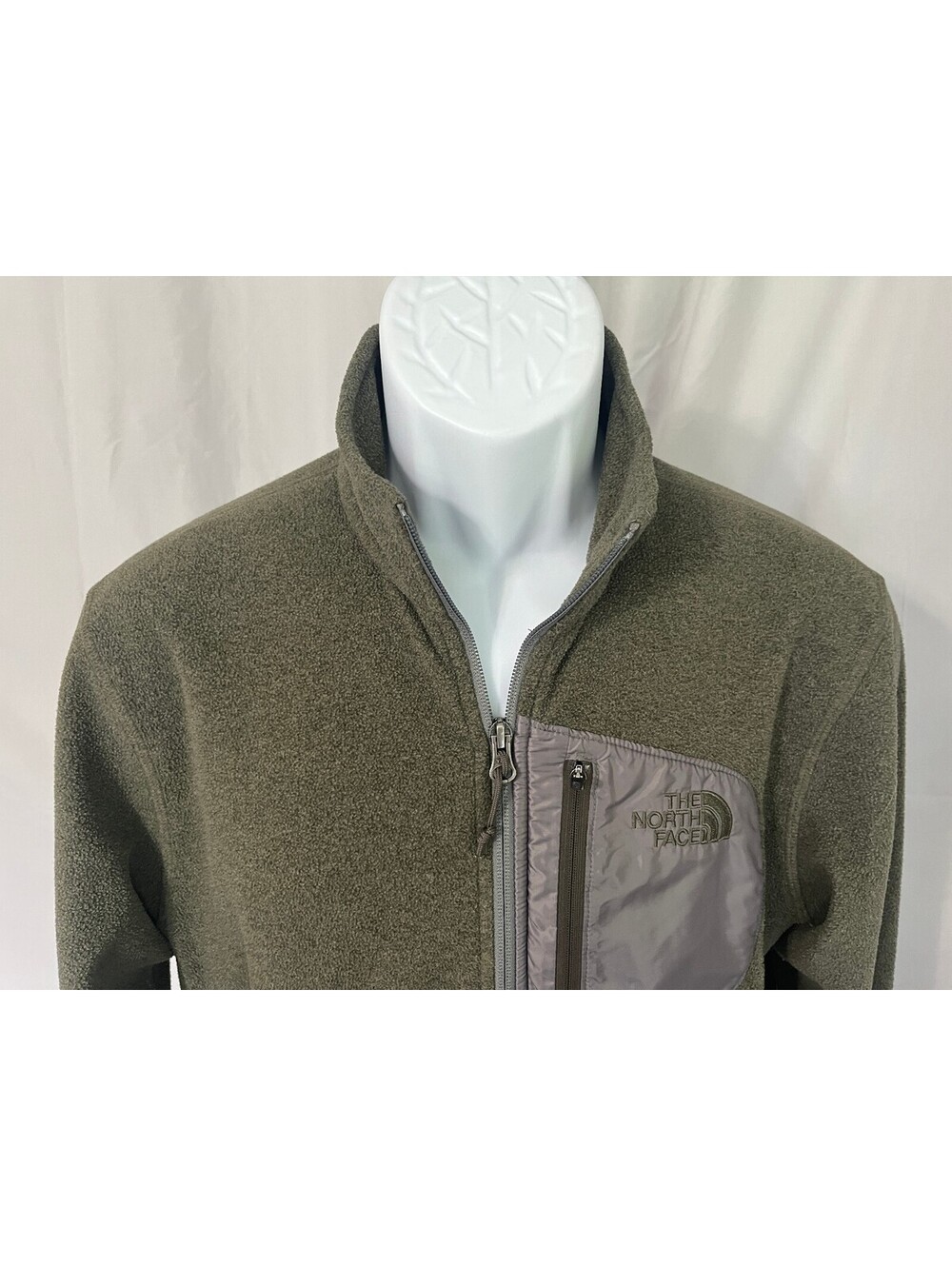 The North Face Men's Brown Gray Full Zip Jacket Small S EUC